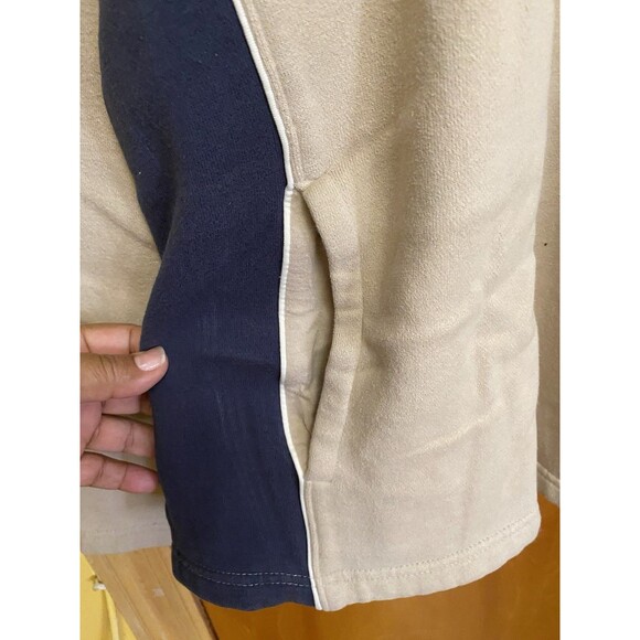 Old Navy Beige/Blue Casual Crewneck Pullover Hoodie Sweatshirt Mens Unisex XXL - Picture 4 of 14